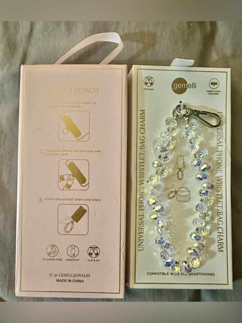 NIB Genelli  Phone Wristlet or Bag Charm